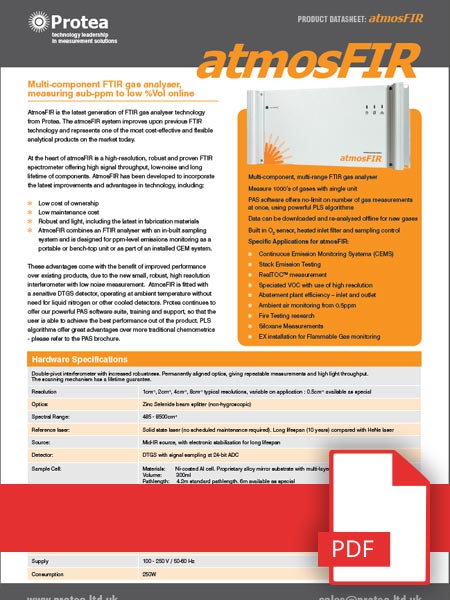 atmosFIR FTIR Gas Analyser