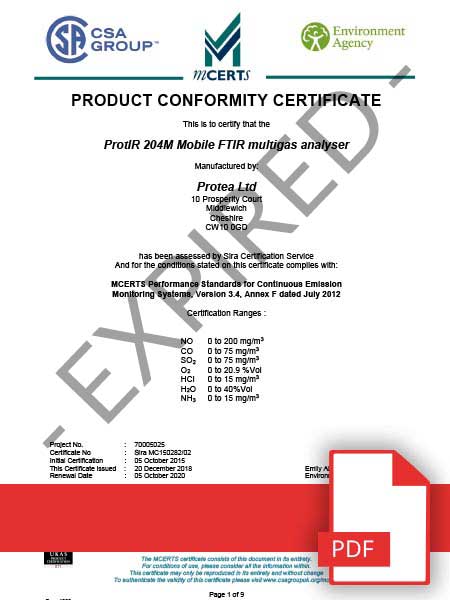 ProtIR 204M Mobile FTIR multigas analyser