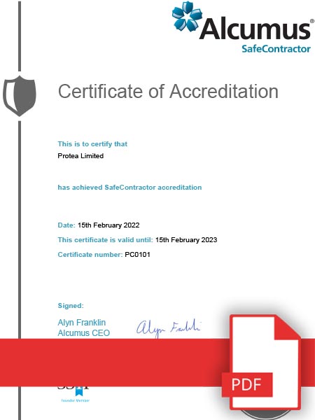 Safe Contractor Approved Certificate